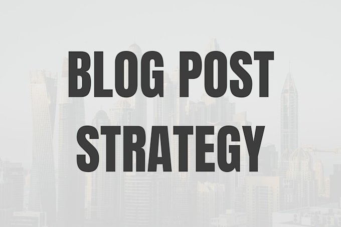 create blog post strategy and content plan