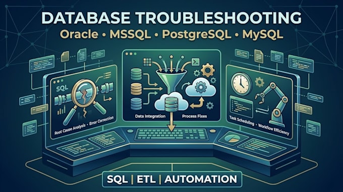 troubleshoot your oracle mssql postgresql or mysql database
