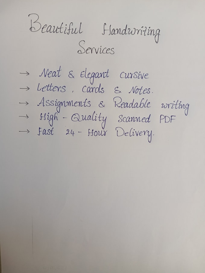 do beautiful handwriting, cursive letters, and assignments