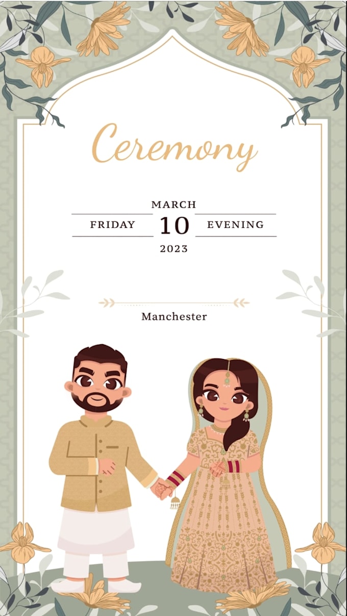 create invitation card gif or video for you