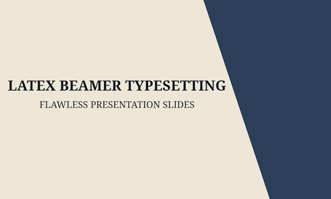 typeset your presentation in latex beamer