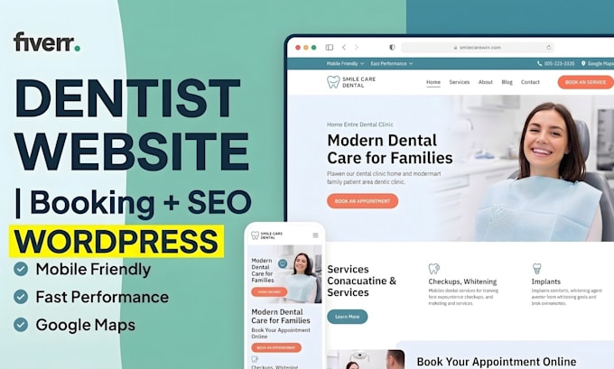 build a modern dentist wordpress website
