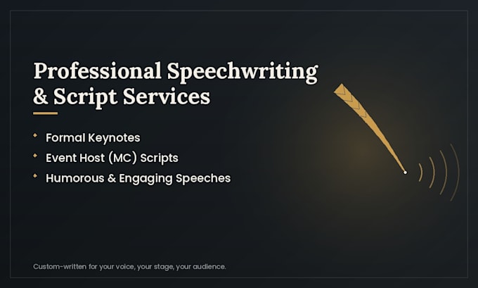 write speech and scripts