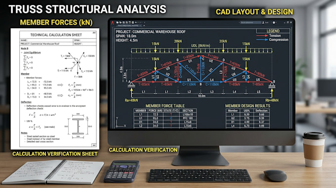 provide truss calculations and structural analysis for your project