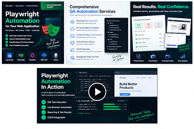 build playwright typescript automation tests for your web app