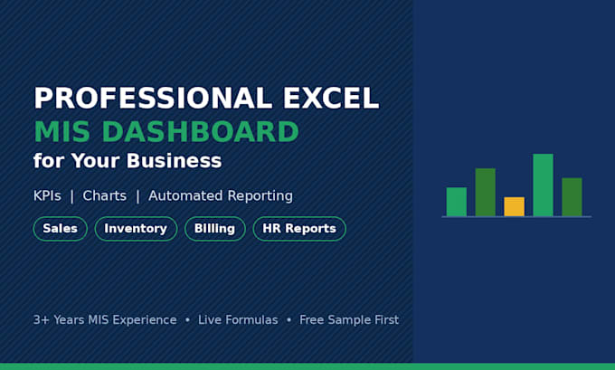 create a professional excel mis dashboard for your business