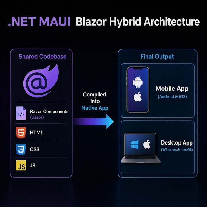 build mobile and desktop apps using net maui blazor hybrid