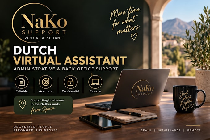 provide professional dutch virtual assistant and administrative support