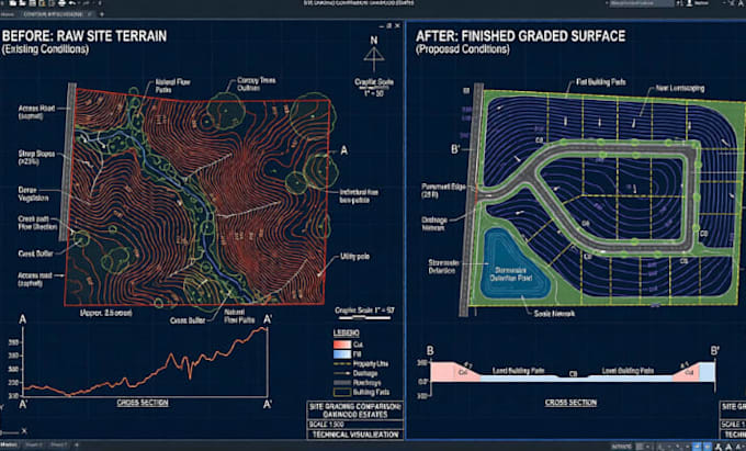 design site grading drainage and stormwater permit plans for construction