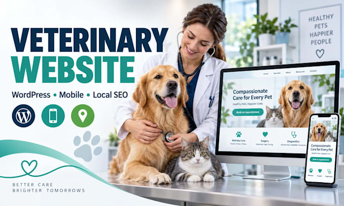 build a veterinary clinic wordpress website with local SEO