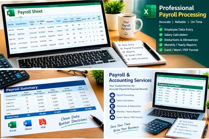 do professional payroll processing, bookkeeping accounti