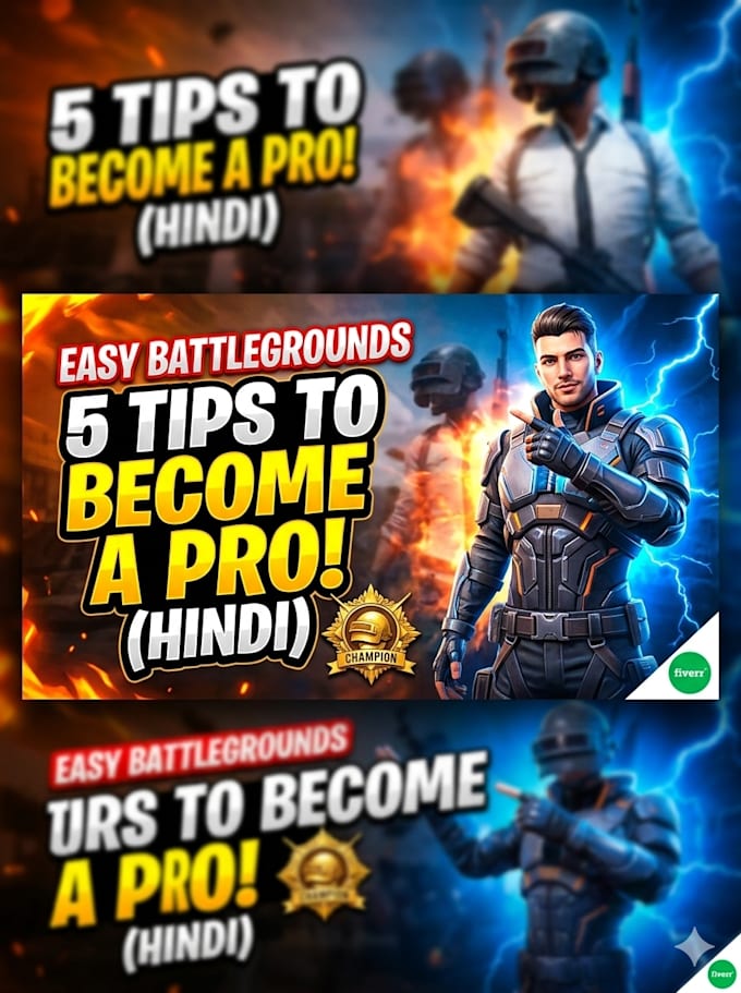 design professional clickbait youtube thumbnails
