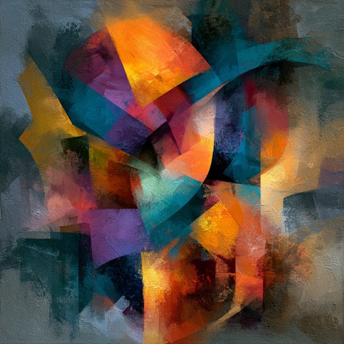 paint digital abstract art works