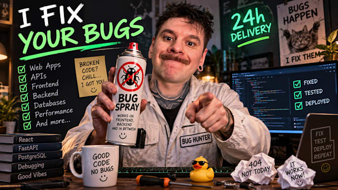 fix your react python or fastapi bugs fast