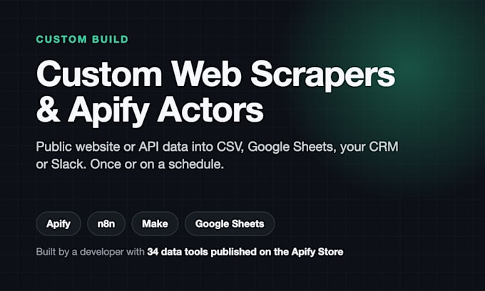 build a custom web scraper or apify actor for your data