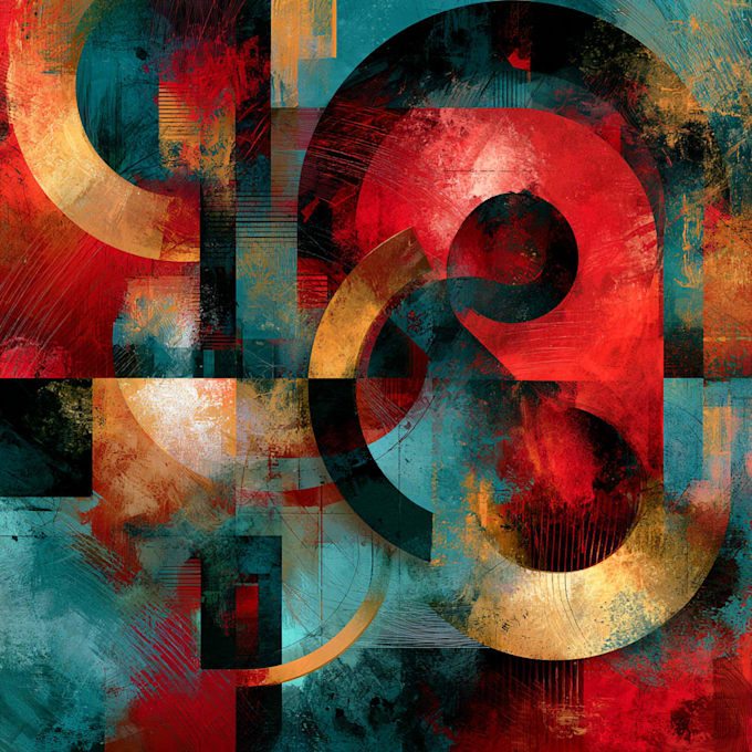 paint digital abstract art works