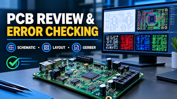review your pcb design, schematic and layout review and errors