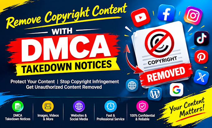remove copyright content with dmca takedown notices