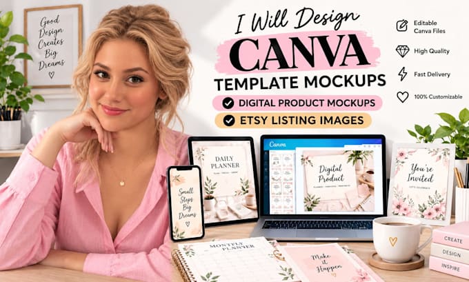 design canva template mockups digital product mockups etsy listing