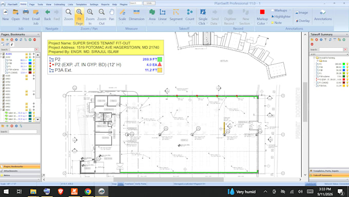 do drywall metal framing quantity takeoff and cost estimation in planswift