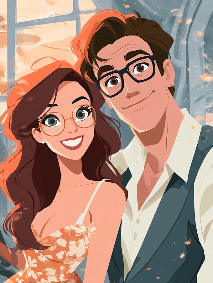 create a disney cartoon illustration