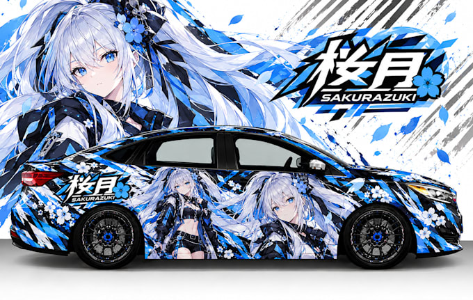 make modern wrap livery racing car wrap and itasha design
