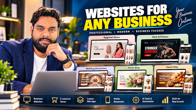 build a modern responsive buisness website using ai