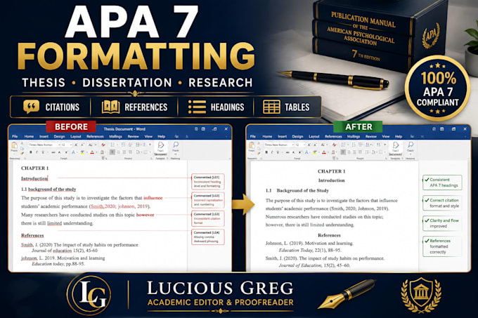 format your thesis or dissertation in apa 7th edition