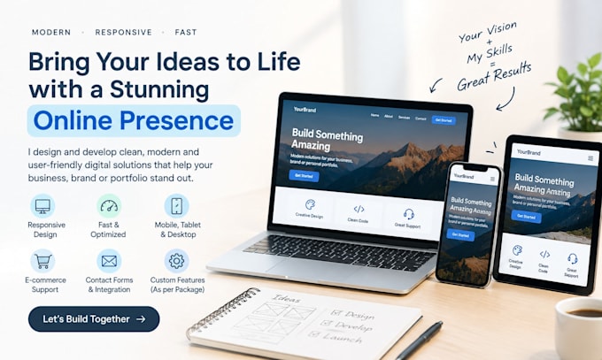 build a modern responsive website or web app
