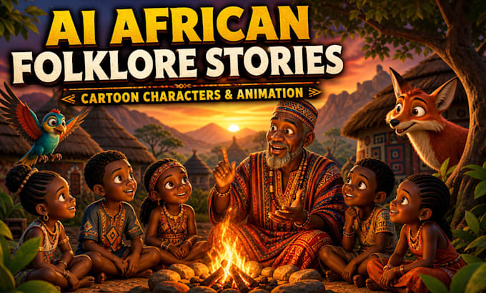 create animated african folklore stories with ai characters