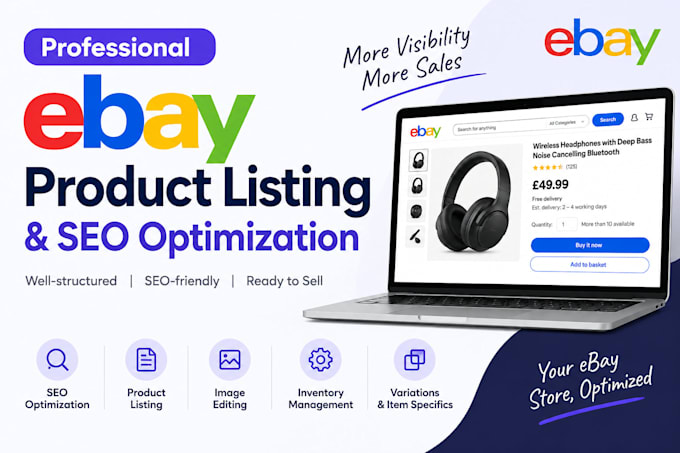 do ebay product listing, optimization and ebay SEO