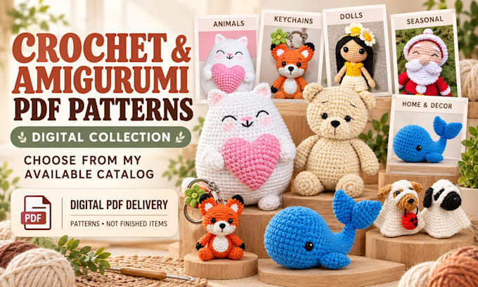 provide crochet and amigurumi PDF patterns from my pattern collection