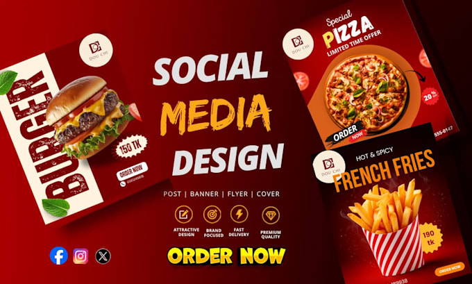 design social media posts for resturant and cafes