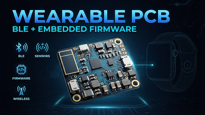 miniaturized wearable pcb with ble and custom embedded firmware