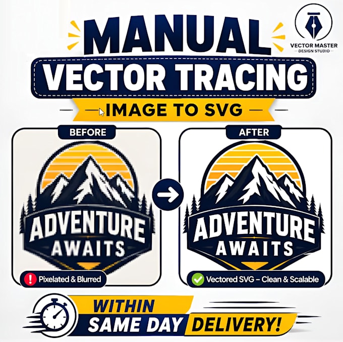 do vector tracing, vectorize image, convert logo to vector quickly
