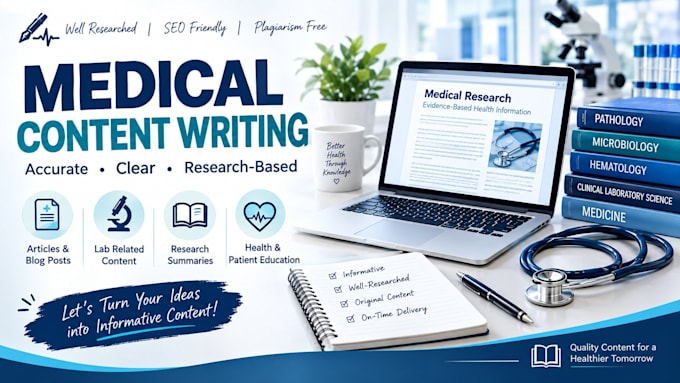 write professional medical and laboratory science content