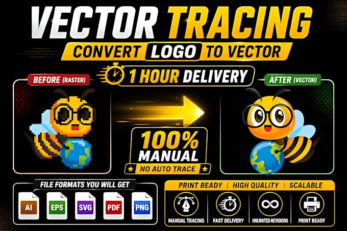 do vector tracing or convert to vector quickly