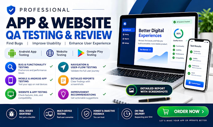 do ios app testing, android app testing, mobile app testing, app review, bugs