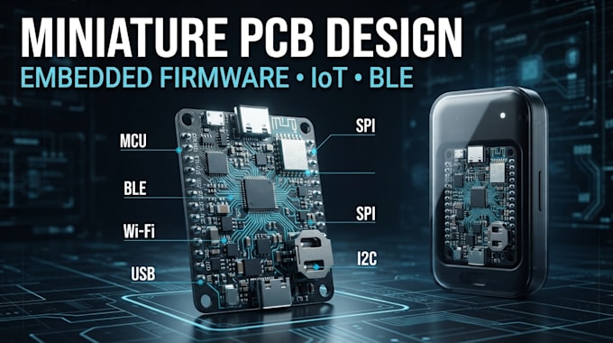 slim pcb for wearable devices with embedded firmware