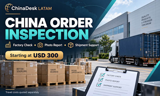 inspect your china order and coordinate shipment