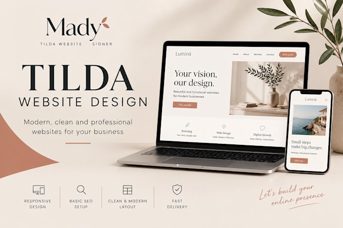 design a modern tilda website for your business