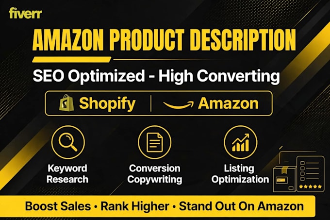 write SEO optimized amazon product description and shopify copy