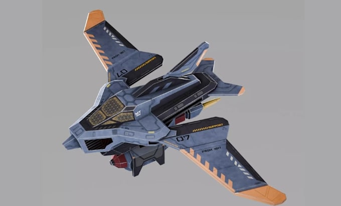 create custom game ready 3d spaceship models for unreal engine and unity