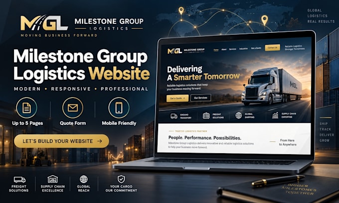 build a professional logistics company website