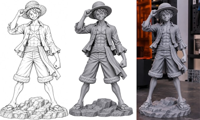 convert 2d to 3d model toy image to printable stl 3mf file for 3d printing