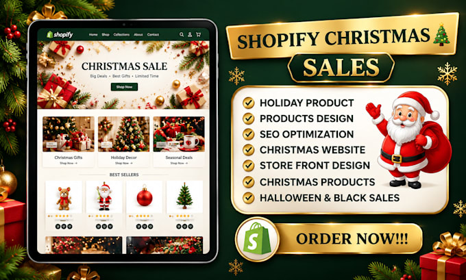 setup design christmas shopify store design shopify dropshipping store