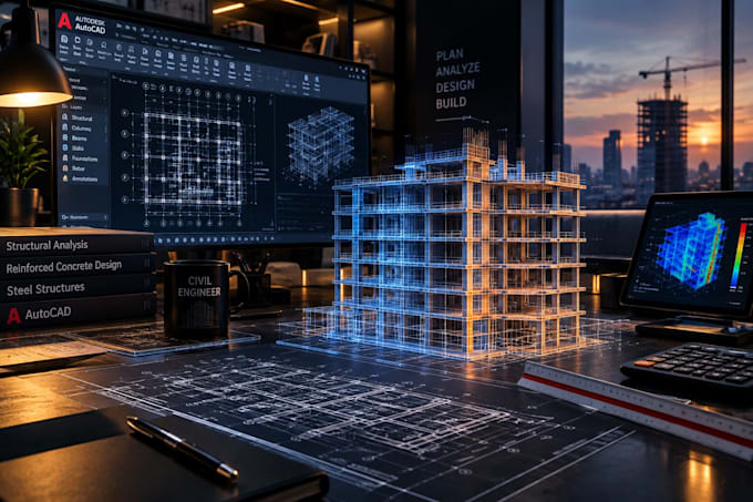do structural analysis design and autocad shop drawings