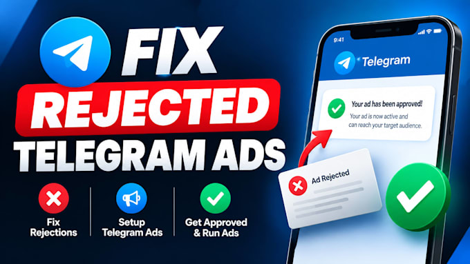 fix rejected telegram ads, setup telegram ad, telegram ads approval