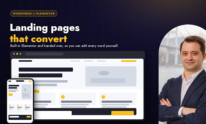 design a wordpress landing page or one page website with elementor