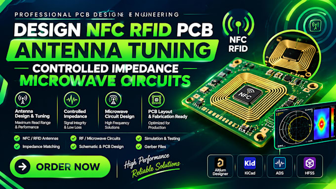 do nfc rfid pcb antenna tuning embedded controlled impedance microwave circuit